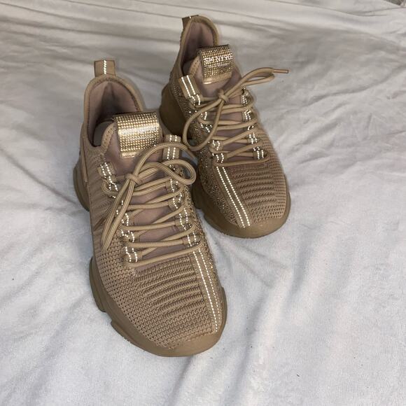 Girly Coquette Sparkly Steve Madden Maxima Rhinestone Chunky Festival Sneakers - Picture 5 of 9